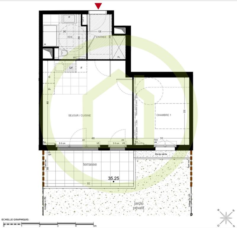 Appartement - 44 m² - 2 pièces