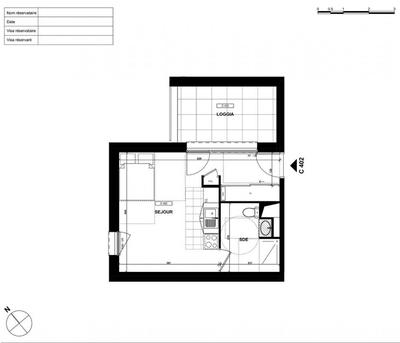 Appartement - 28 m² - 1 pièce