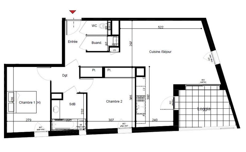 Appartement - 70 m² - 3 pièces