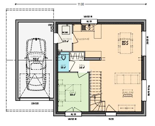 Maison - 112 m² - 5 pièces