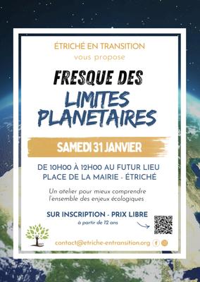 Etriché en Transition : Atelier Fresque des limites planétaires