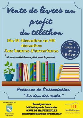 Ventes de livres au profit du Téléthon