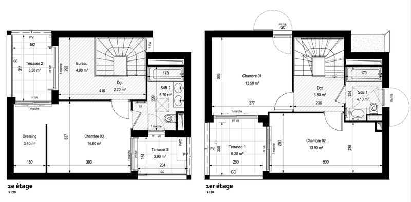 Duplex - 162 m² - 4 pièces