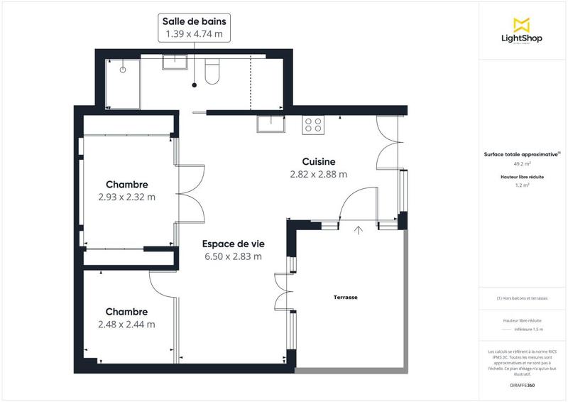 Appartement - 52 m² - 3 pièces