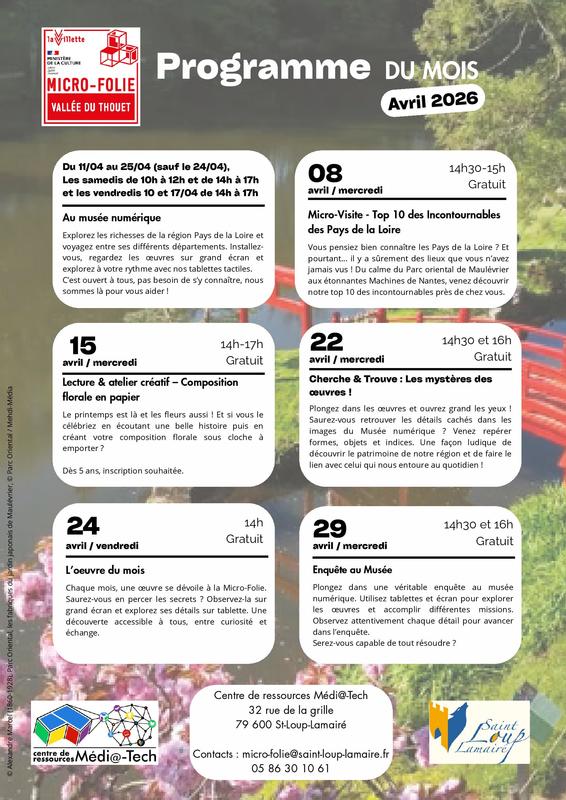 L'oeuvre du mois, à la Micro Folie Vallée du Thouet