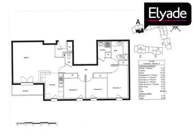 Appartement - 84 m² - 4 pièces