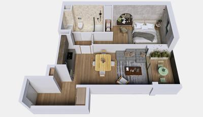 Appartement - 53 m² - 2 pièces