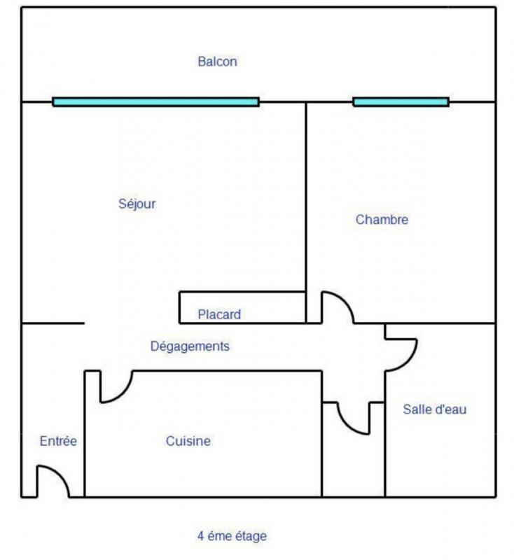 Appartement - 57 m² - 2 pièces