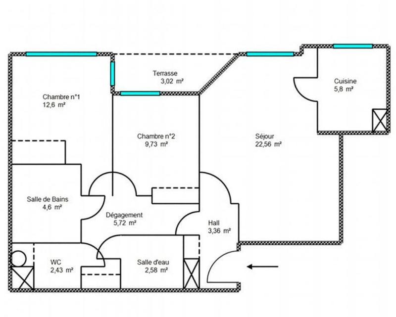 Appartement - 69 m² - 3 pièces