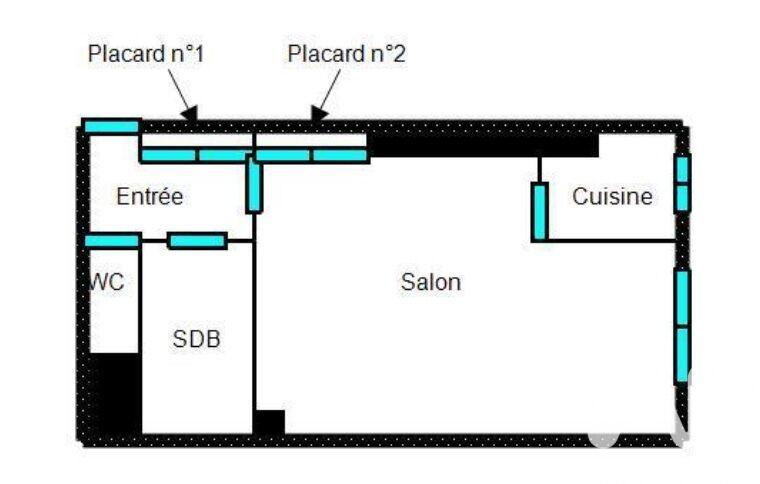 Appartement - 40 m² - 1 pièce