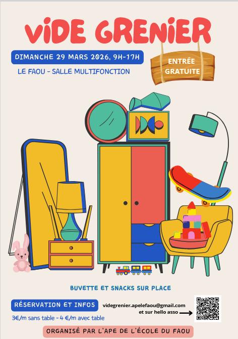 Vide-grenier de l'ape de l'école du faou