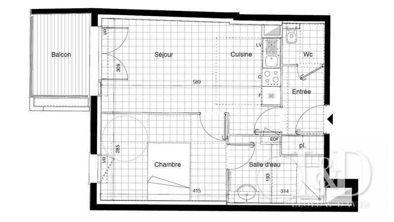 Appartement - 41 m² - 2 pièces
