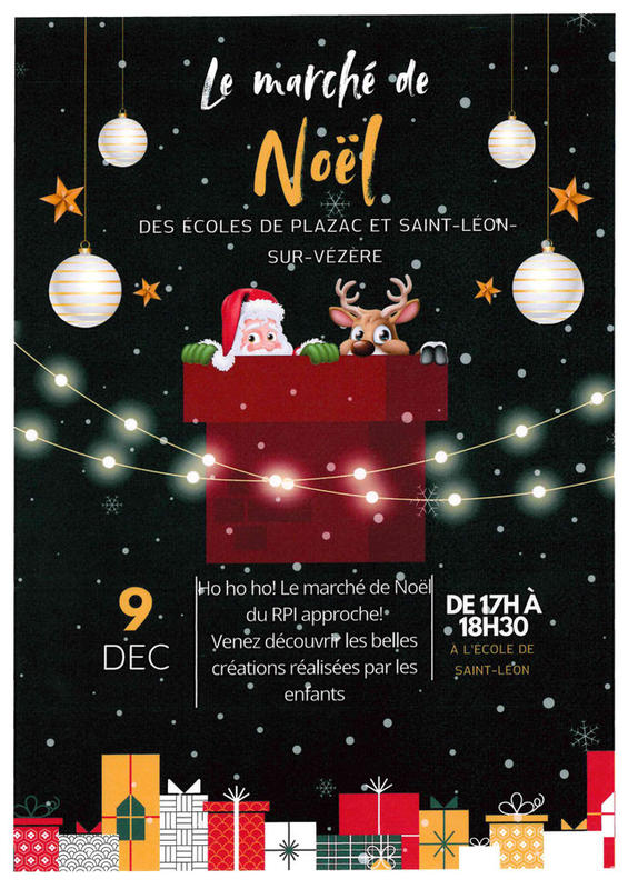 Marché de Noël des écoles de Plazac et Saint Léon sur Vézère