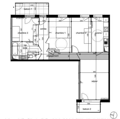 Appartement - 80 m² - 4 pièces