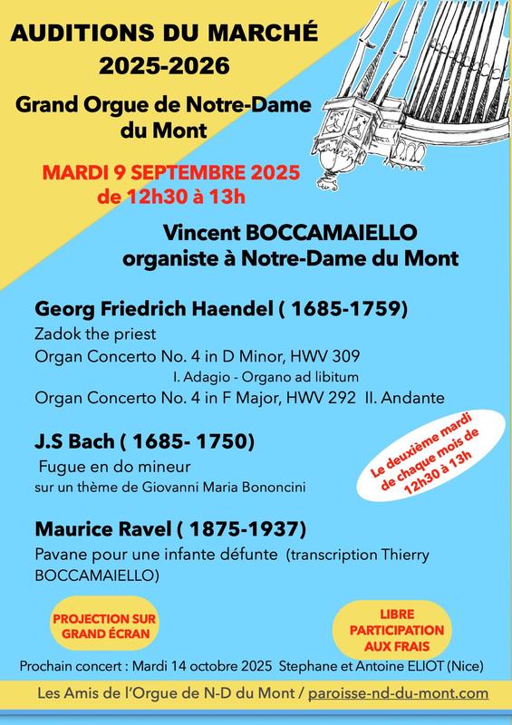 Les Auditions du marché : concerts d'orgue
