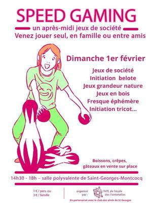 Speed Gaming ou après-midi jeux
