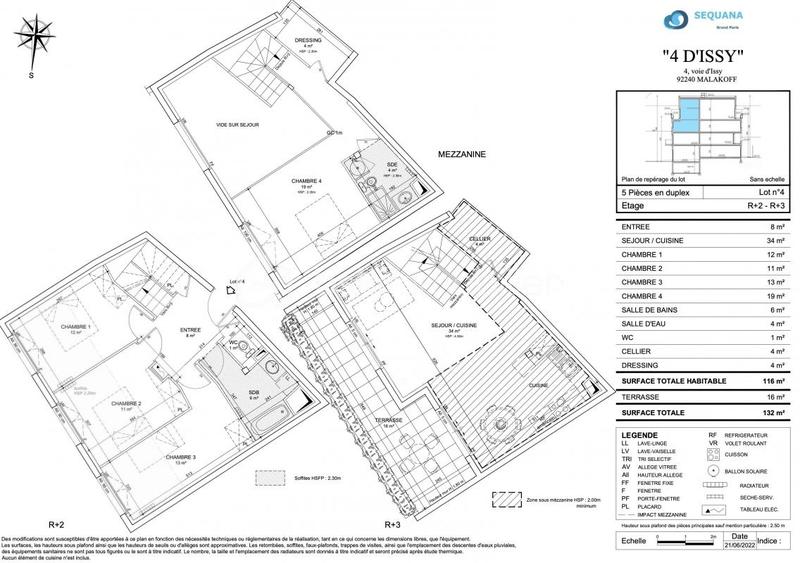 Duplex - 115 m² - 5 pièces