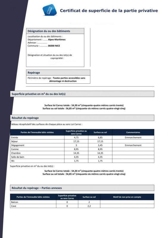 Appartement - 57 m² - 2 pièces