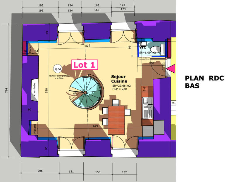 Duplex - 49 m² - 2 pièces