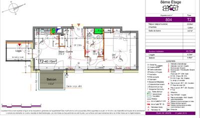 Appartement - 40 m² - 2 pièces