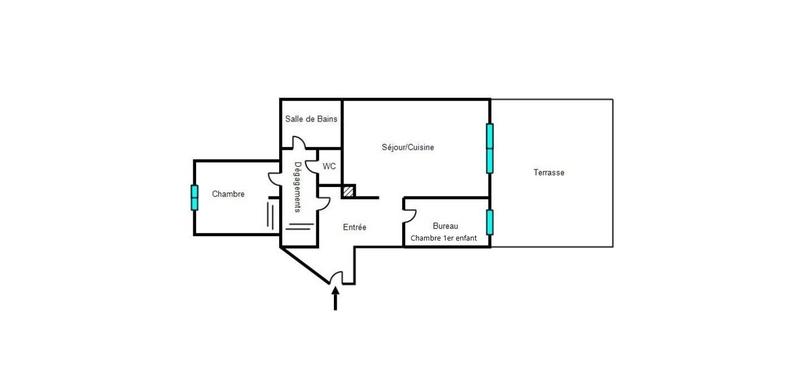 Appartement - 56 m² - 3 pièces