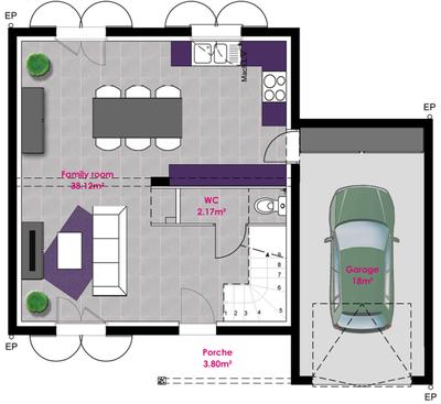 Maison - 79 m² - 4 pièces