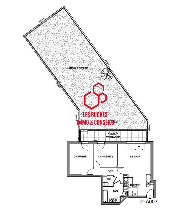 Appartement - 66 m² - 3 pièces