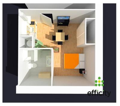 Appartement - 20 m² - 1 pièce