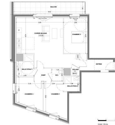 Appartement - 85 m² - 4 pièces