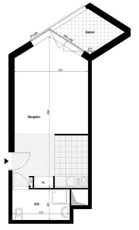 Appartement - 35 m² - 1 pièce