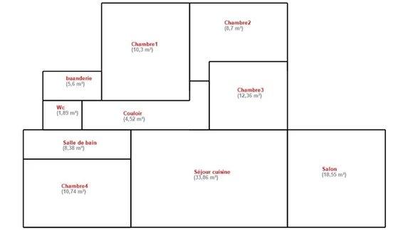 Maison - 115 m² - 5 pièces