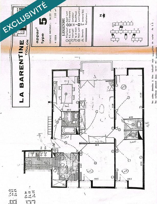 Appartement - 94 m² - 5 pièces