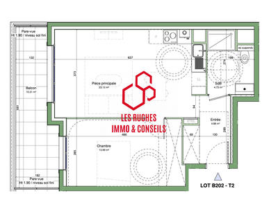 Appartement - 47 m² - 2 pièces