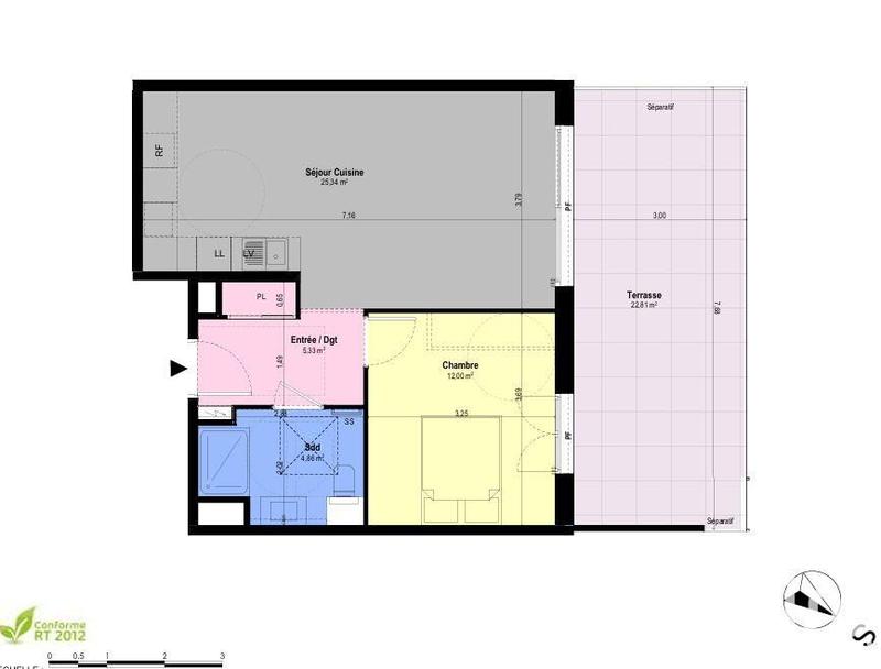 Appartement - 48 m² - 2 pièces