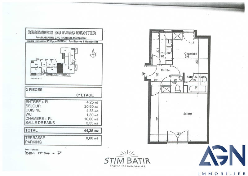 Appartement - 44 m² - 2 pièces
