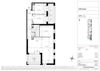 Appartement - 65 m² - 3 pièces