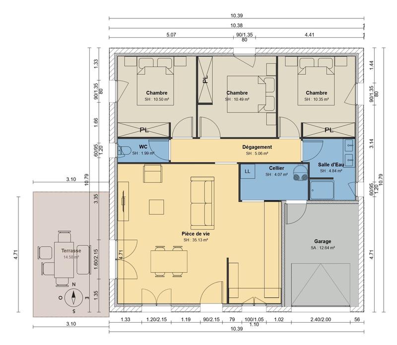 Maison - 81 m² - 4 pièces