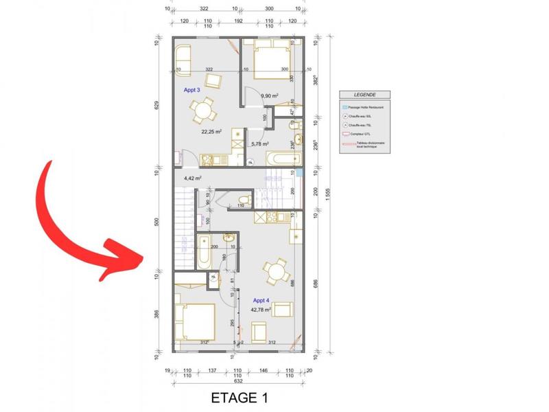 Appartement - 43 m² - 2 pièces