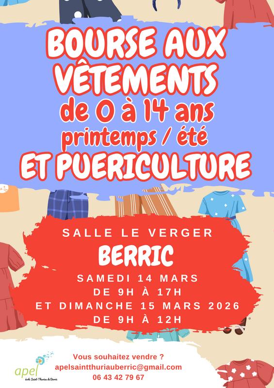 Bourse aux vêtements printemps été et puériculture