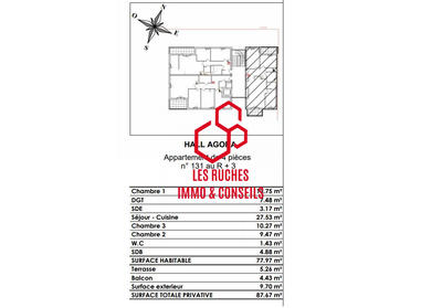 Appartement - 78 m² - 4 pièces