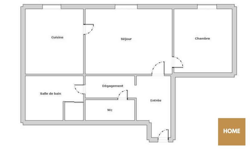 Appartement - 53 m² - 2 pièces