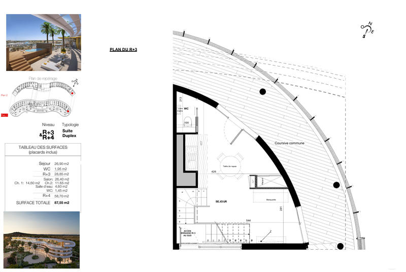 Appartement - 87 m² - 3 pièces