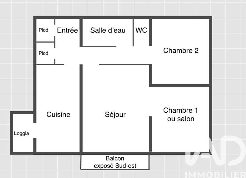 Appartement - 53 m² - 3 pièces