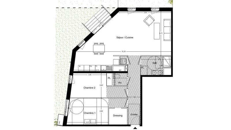 Appartement - 44 m² - 3 pièces