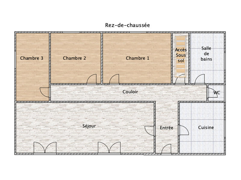 Maison - 80 m² - 5 pièces