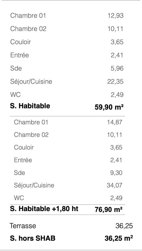 Appartement - 60 m² - 3 pièces