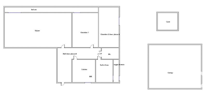 Appartement - 65 m² - 3 pièces