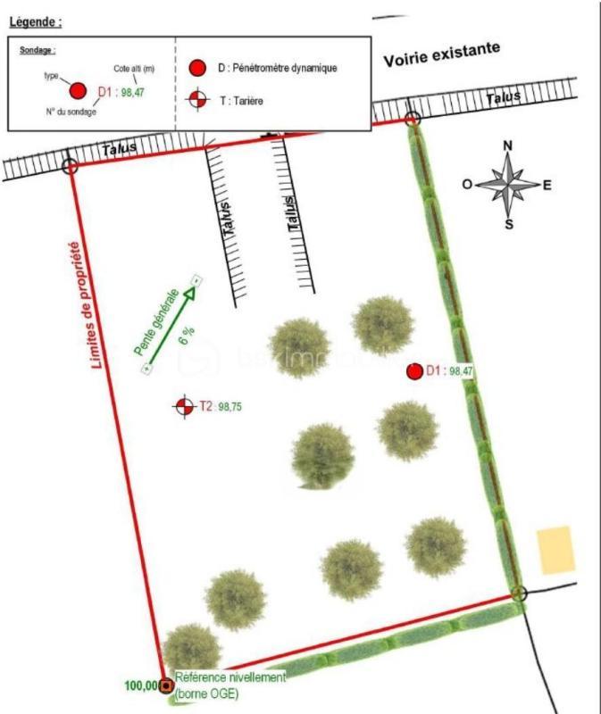 Terrain constructible - 837 m²