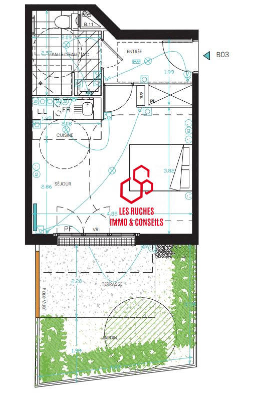 Appartement - 30 m² - 1 pièce