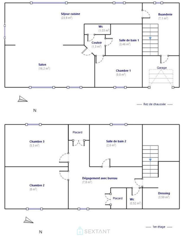 Maison - 110 m² - 6 pièces